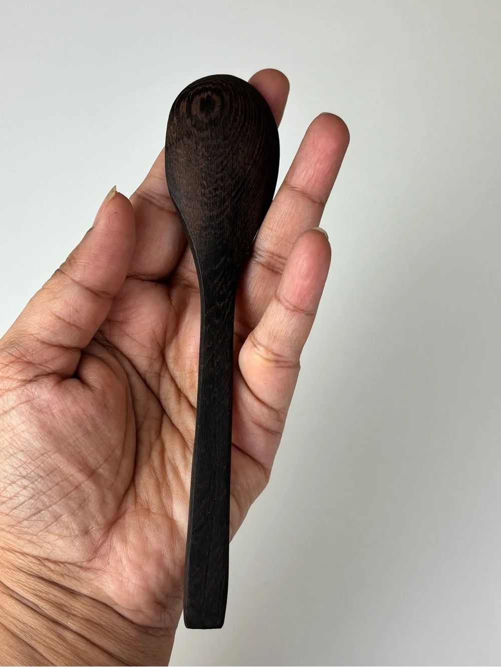 Coconut Shell Bowl with wooden Spoon - Natural Dark Brown